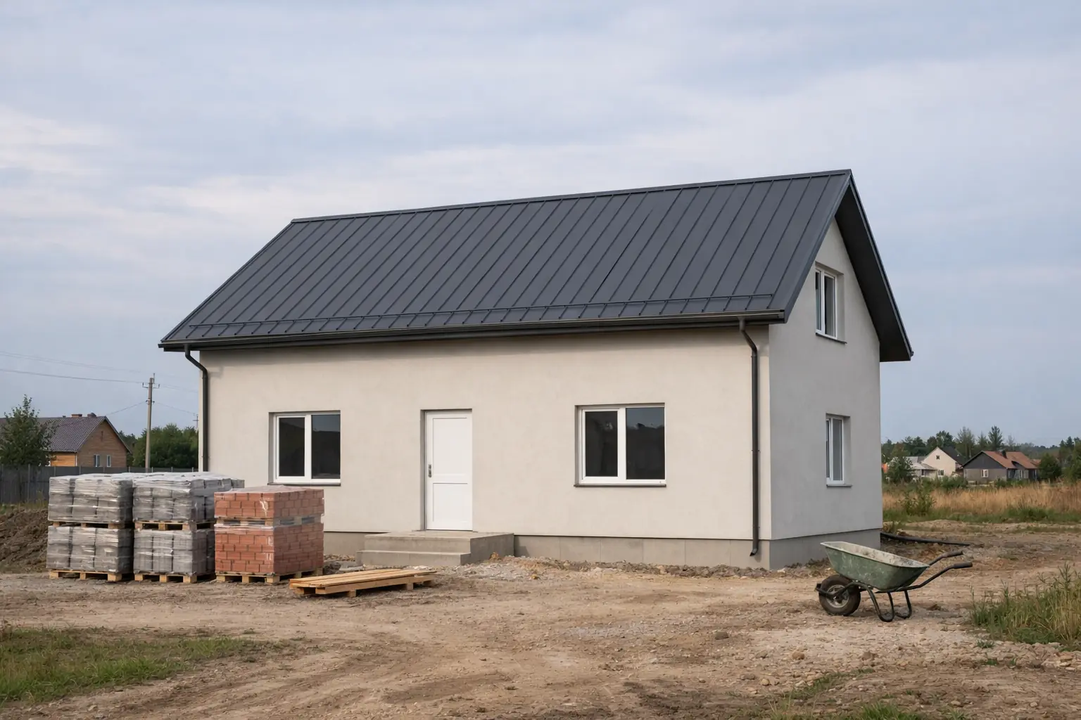 Приклад приватного будинку під ключ у Миколаївській області — типовий одноповерховий будинок після завершення будівництва